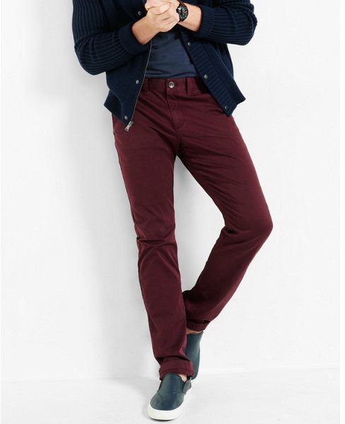 chino bordeaux homme