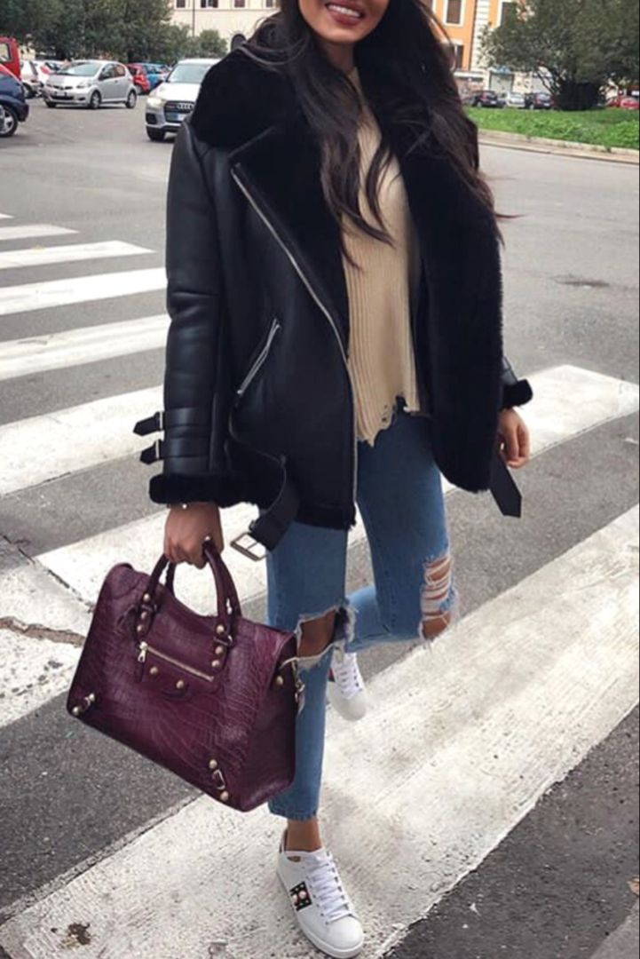 look jean noir femme hiver