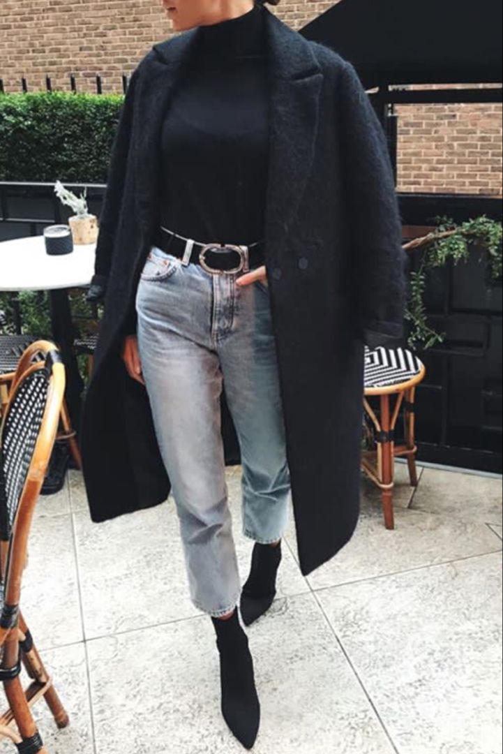 look jean noir femme hiver