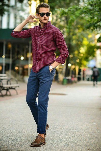 chino bordeaux homme