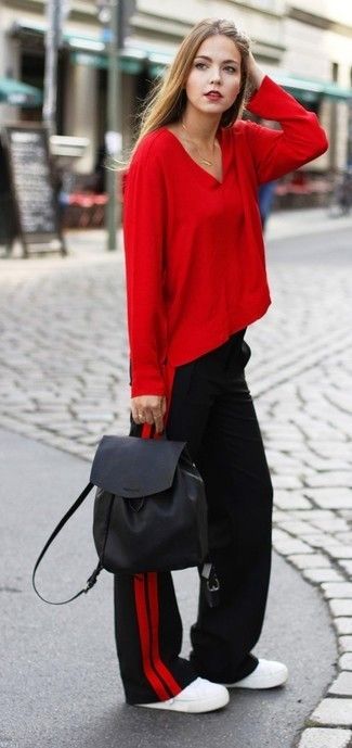 comment porter des baskets rouges