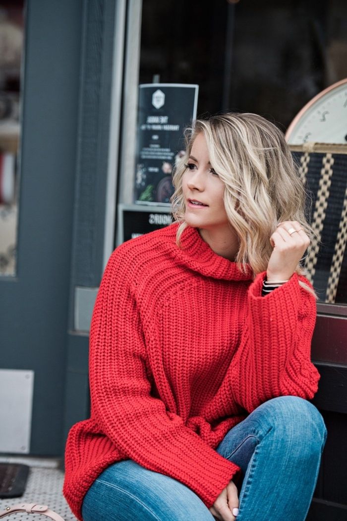 tenue sweat rouge
