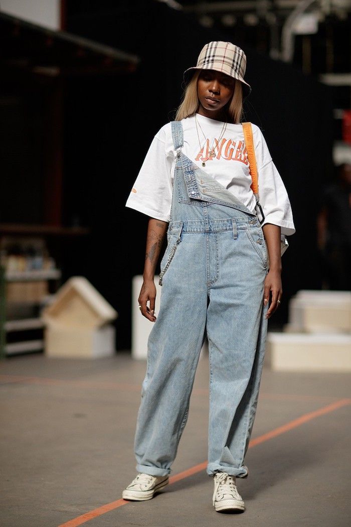 look femme salopette