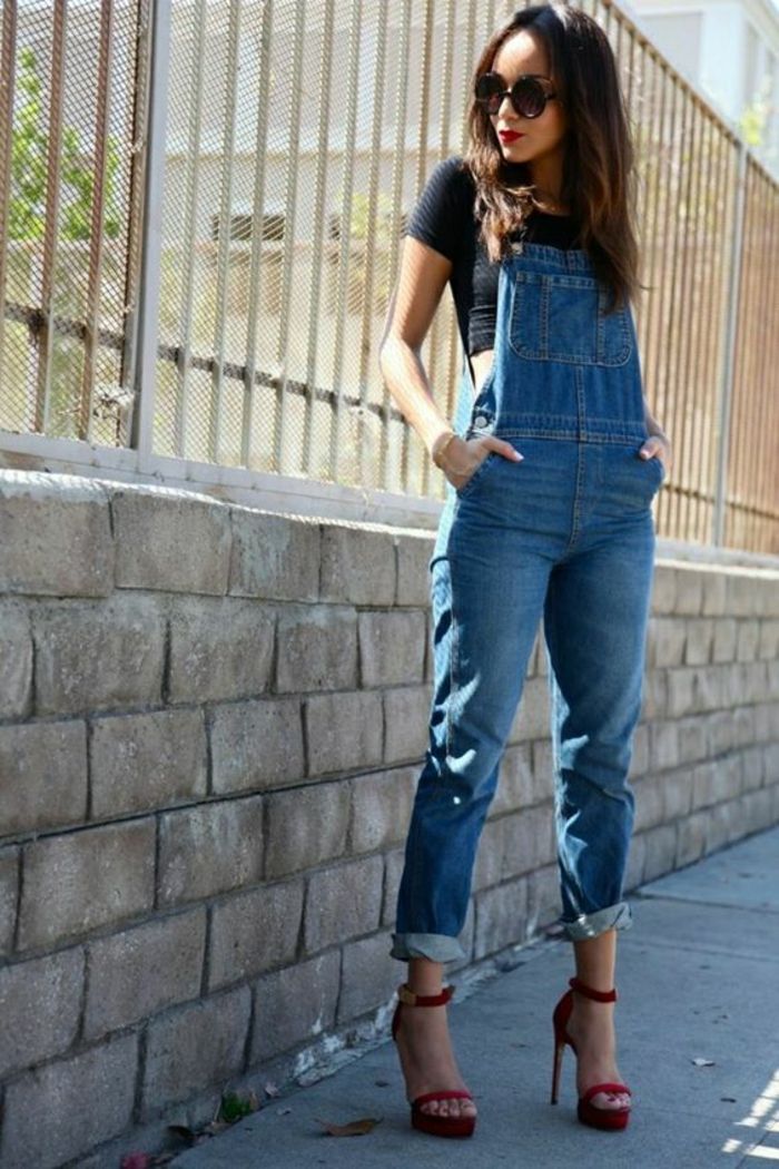 look femme salopette