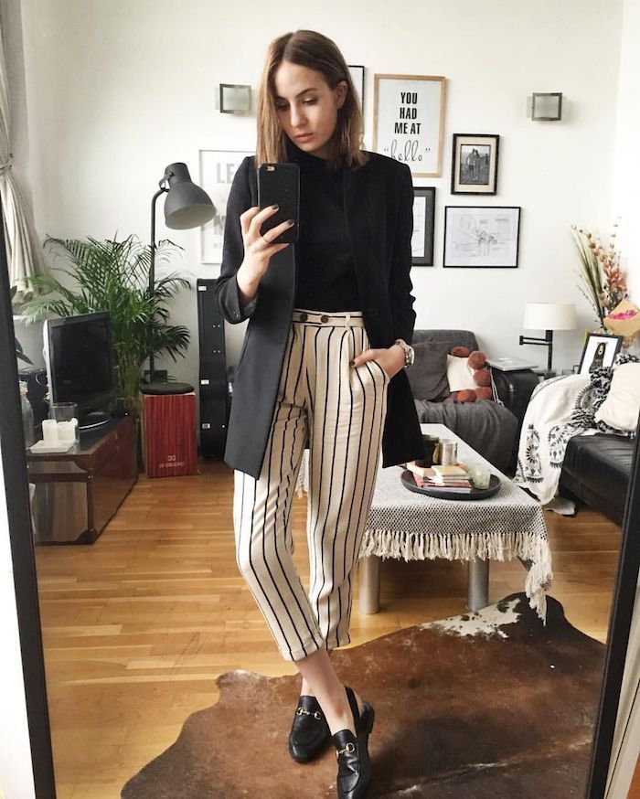 avec quoi porter un pantalon à rayures