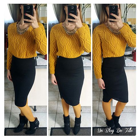 tenue jupe en laine