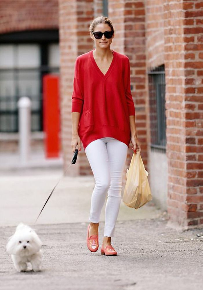 tenue sweat rouge